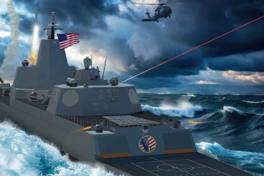 Ảnh đồ họa về chiến hạm lớp Trump mới được công bố. Ảnh: IE.