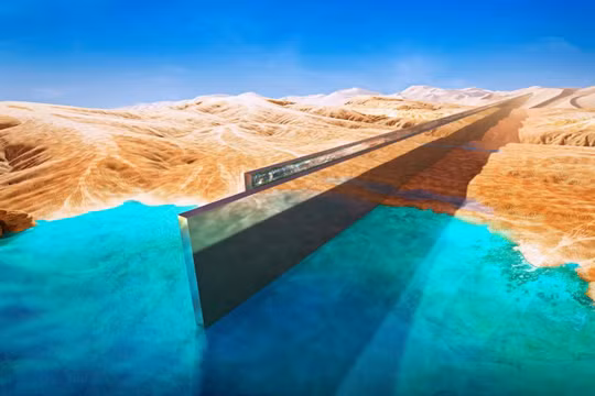 Ảnh đồ họa về siêu dự án Neom của Arab Saudi. Ảnh: Getty.