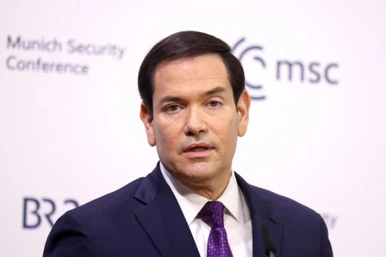 Ngoại trưởng Mỹ Marco Rubio phát biểu tại Hội nghị An ninh Munich (MSC) ở Munich, Đức hôm 14/2. Ảnh: Reuters.