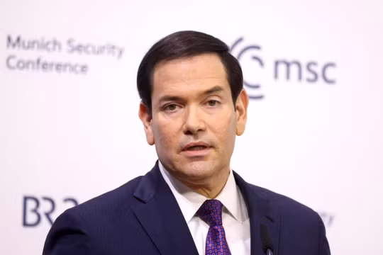 Ngoại trưởng Mỹ Marco Rubio phát biểu tại Hội nghị An ninh Munich (MSC) ở Munich, Đức hôm 14/2. Ảnh: Reuters.