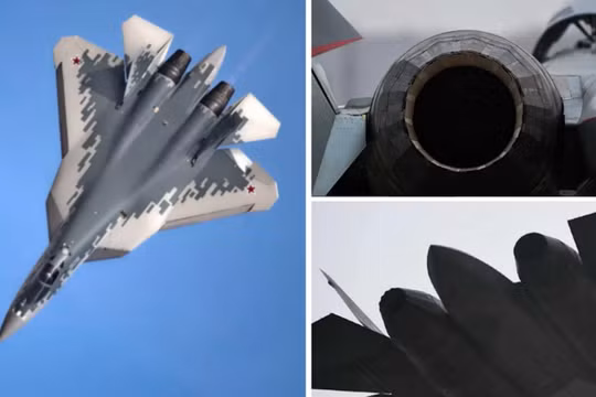 Máy bay chiến đấu Su-57 và động cơ Project 177. Ảnh: MW.