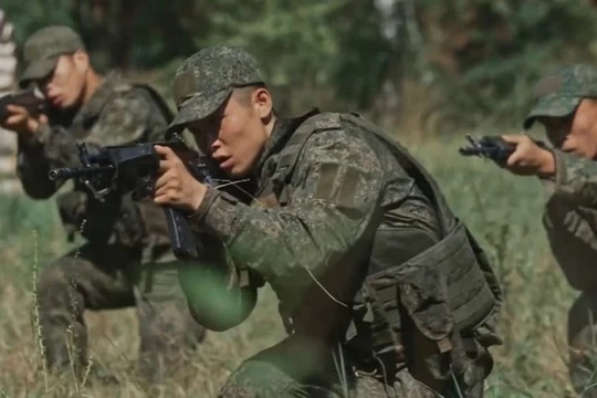 Binh sĩ Quân đội Nhân dân Triều Tiên tại Nga. Ảnh: MW.