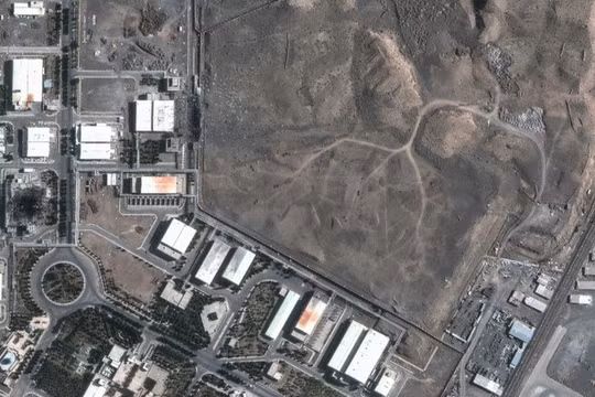 Ảnh vệ tinh chụp cơ sở hạt nhân Natanz ở Iran vào ngày 20/6. Ảnh: Getty.