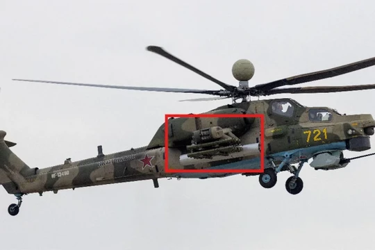 Trực thăng tấn công Mi-28 được trang bị tên lửa Khrizantema. Ảnh: MW.