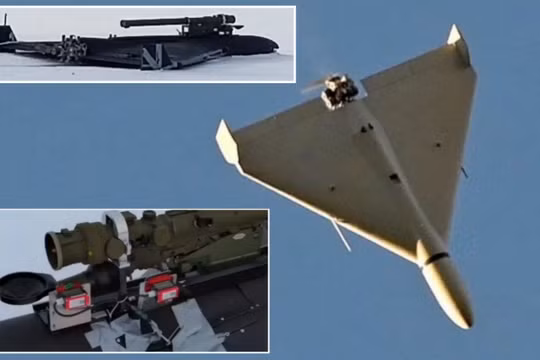 Mẫu UAV Shahed 136/ Geran 2 và một bệ phóng tên lửa phòng không đã bị tấn công. Ảnh: MW.