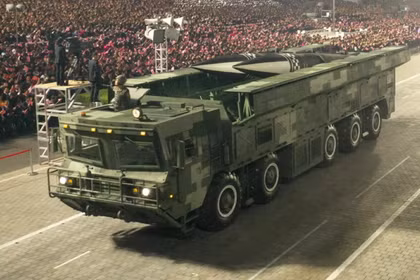 Tên lửa KN-24 tại một cuộc diễu binh ở Bình Nhưỡng. Ảnh: Wforum.