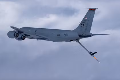 Máy bay tiếp dầu trên không KC-135 của Mỹ. Ảnh: Guancha.