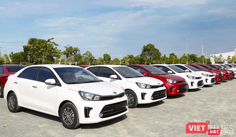 Xe du lịch Kia Soluto do Thaco sản xuất tại Khu Công nghiệp Thaco Chu Lai (Quảng Nam)