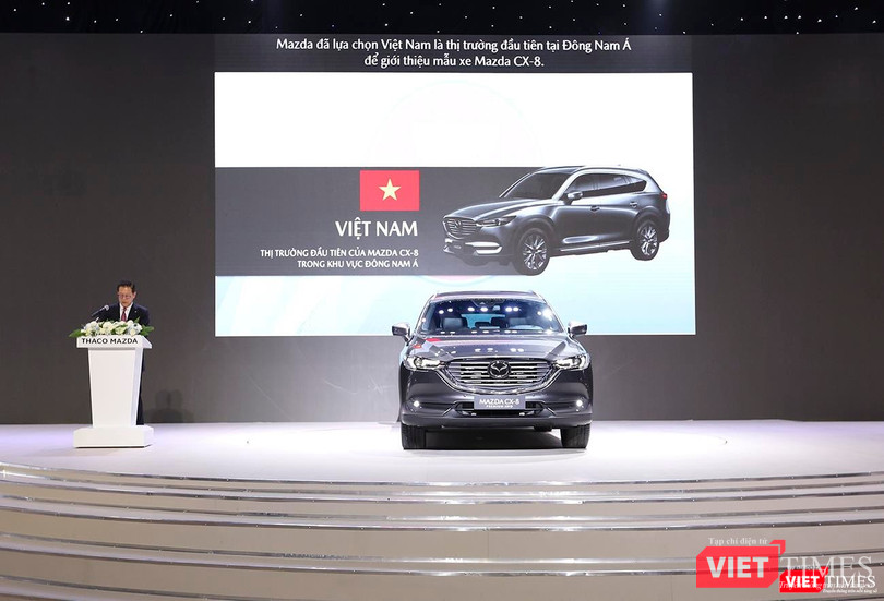 Ông Susumu Niinai-Tổng Giám đốc Khu vực Đông Nam Á, Đại diện Tập đoàn Mazda khẳng định chất lượng sản phẩm Mazda sản xuất tại Thaco và lựa chọn việt Nam là thị trường đầu tiên của Mazda CX-8 tại Đông Nam Á.