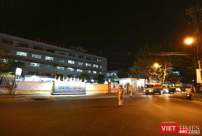 An ninh tại khu vực trước cổng Bệnh viện C được thắt chặt