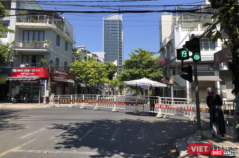 Chốt phong tỏa tại ngã tư Nguyễn Thị Minh Khai-Hải Phòng