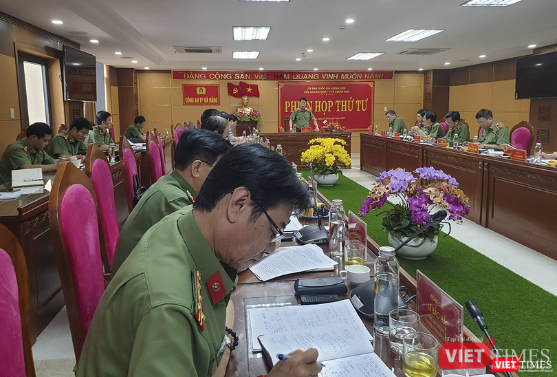 Thượng tướng Bùi Văn Nam - Thứ trưởng Bộ Công an, Ủy viên Ủy ban Quốc gia ASEAN 2020 phát biểu kết luận phiên họp lần thứ 4 chuẩn bị cho Hội nghị cấp cao ASIAN lần thứ 36 diễn ra tại Đà Nẵng