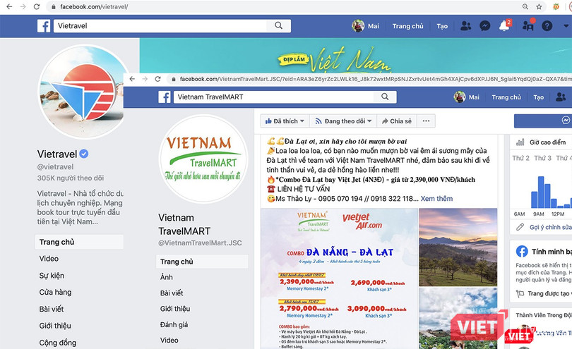 Các fanpage được các doanh nghiệp khai thác tối đa sau dịch COVID-19 để kéo khách du lịch trở lại Các fanpage được các doanh nghiệp khai thác tối đa sau dịch COVID-19 để kéo khách du lịch trở lại