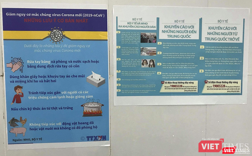 Bảng thông tin hướng dẫn phòng chống dịchCovid-19