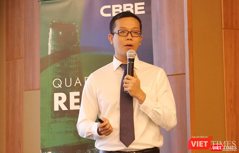 Ông Nguyễn Trọng Thức - Phòng nghiên cứu thị trường và Tư vấn phát triển CBRE chia sẻ tại buổi công bố thông tin thị trường BĐS Đà Nẵng 6 tháng năm 2019