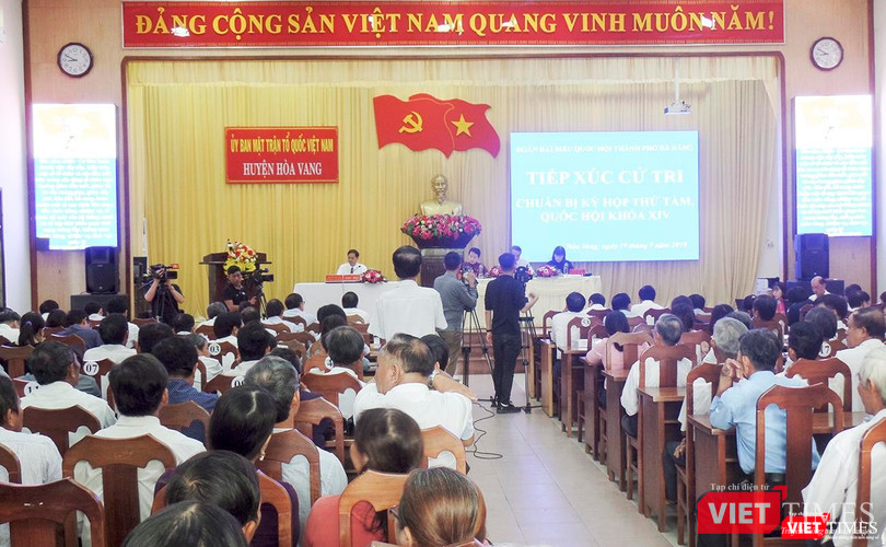 Buổi tiếp xúc cử tri huyện Hòa Vang của Đoàn ĐBQH TP Đà Nẵng diễn ra sáng nay 19/9