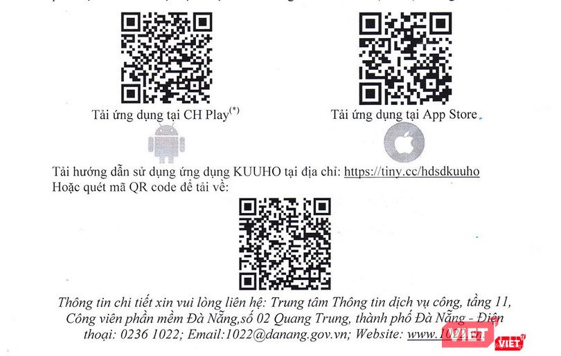 Người dân chỉ cần quét mã QR để tải ứng dụng