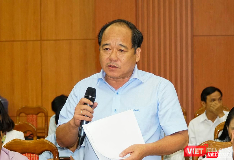 Ông Trần Minh Thái, Chánh Thanh tra tỉnh Quảng Nam trả lời báo giới tại phiên họp báo Ông Trần Minh Thái, Chánh Thanh tra tỉnh Quảng Nam trả lời báo giới tại phiên họp báo