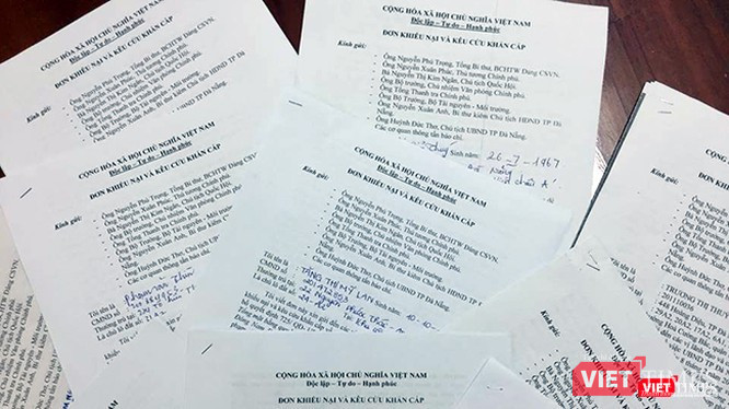 Đơn thư của các người dân kéo dài hơn 10 năm nay Đơn thư của các người dân kéo dài hơn 10 năm nay