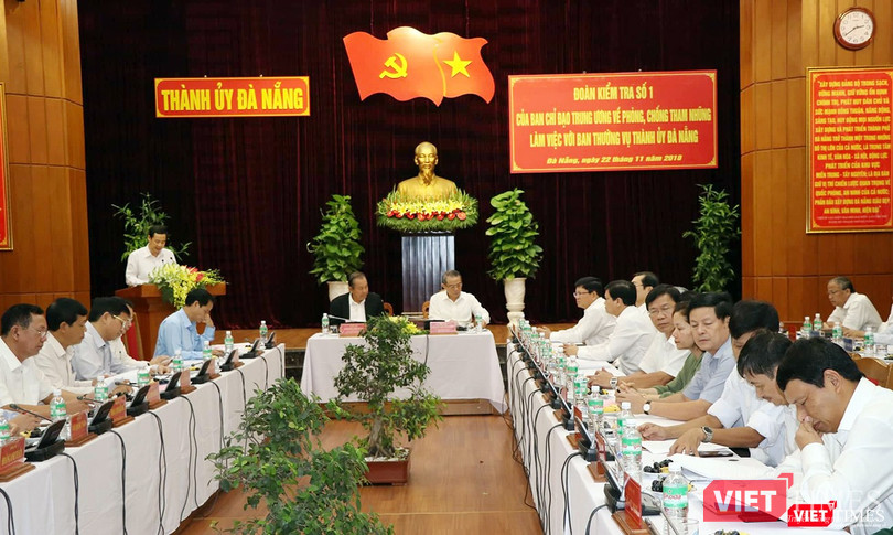 Chiều 22/11, Đoàn kiểm tra số 1 Ban chỉ đạo Trung ương về phòng chống tham nhũng do Phó thủ tướng thường trực Chính phủ Trương Hòa Bình làm trưởng đoàn đã làm việc với Ban Thường vụ Thành ủy Đà Nẵng về tình hình thực hiện công tác thu hồi tài sản bị chiếm đoạt, thất thoát trong các vụ án hình sự về tham nhũng, kinh tế