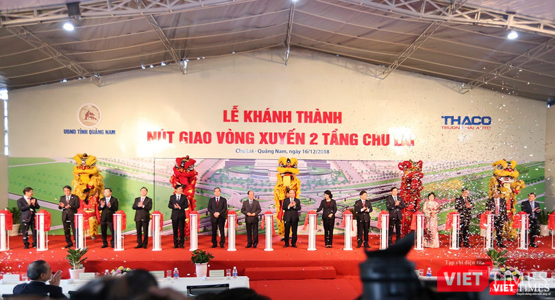 Sáng 16/12 Thaco chính thức khánh thành nút giao thông và trao tặng cho UBND tỉnh Quảng Nam khai thác vận hành