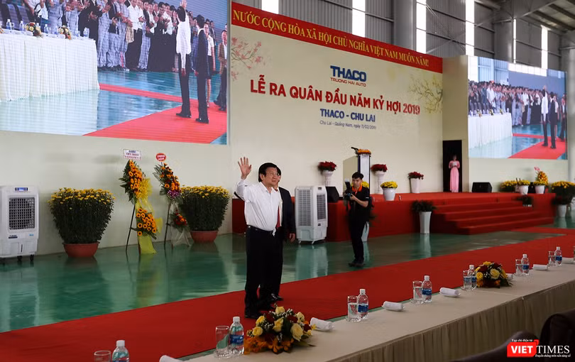 Nguyên Chủ tịch nước Trương Tấn Sang tham dự, động viên Thaco trong buổi lễ ra quân đầu năm Kỷ Hợi 2019.
