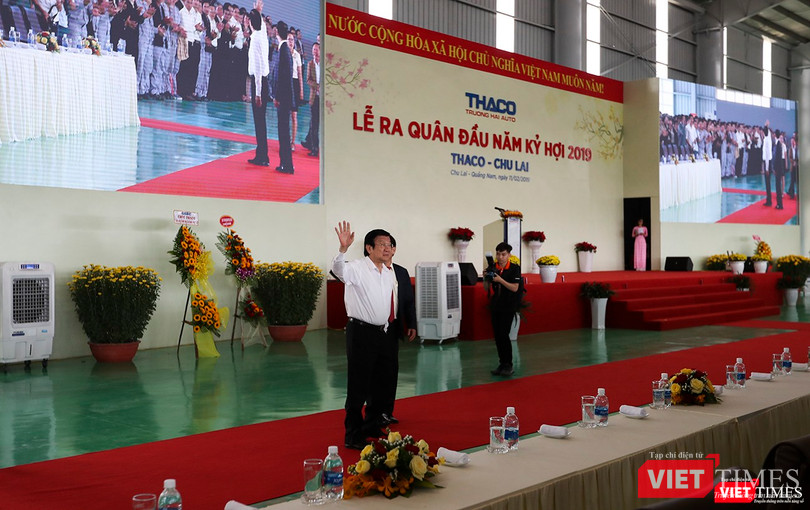 Nguyên Chủ tịch nước Trương Tấn Sang tham dự, động viên Thaco trong buổi lễ ra quân đầu năm Kỷ Hợi 2019.