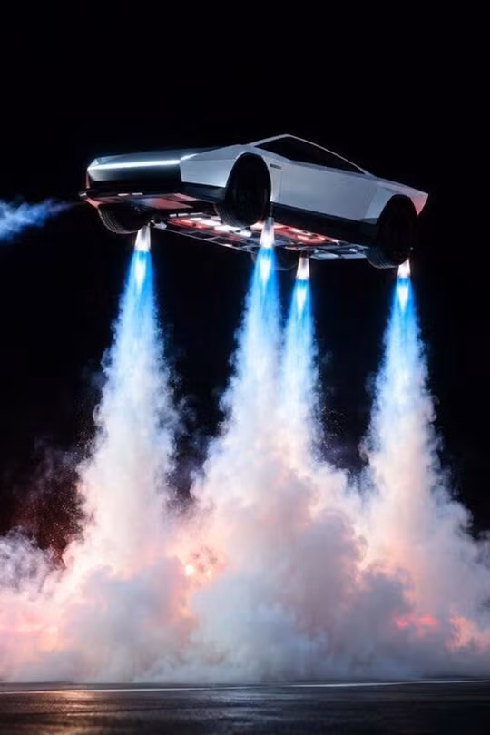 Siêu xe điện của Tesla trình diễn khả năng bay