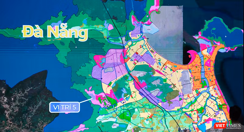 Bản đồ các khu vực xây dựng Khu thương mại tự do Đà Nẵng.
