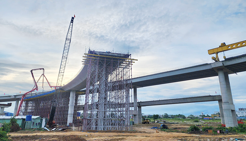 Một góc hạ tầng giao thông kết nối Cảng biển Liên Chiểu (TP Đà Nẵng) với đường cao tốc
