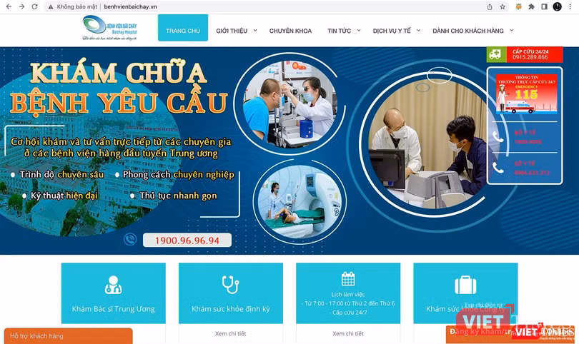 Trang web của Bệnh viện Bãi Cháy (Quảng Ninh)