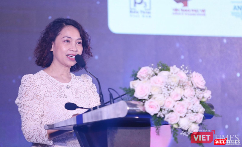 Bà Nguyễn Thị Hội An, Phó Giám đốc Sở Văn hóa và Thể thao TP Đà Nẵng phát biểu tại buổi công bố cuộc thi