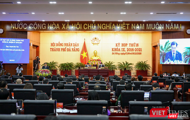 Quang cảnh ngày làm việc cuối của kỳ họp thứ 16 HĐND TP Đà Nẵng khoá IX