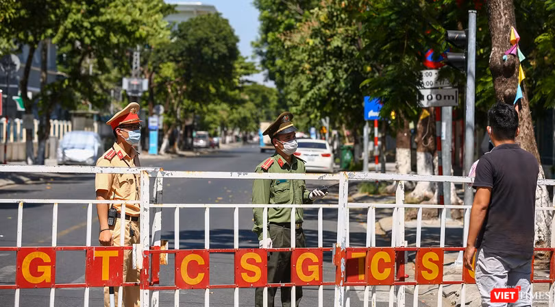 Một khu vực phong toả phục vụ phòng, chống dịch COVID-19.
