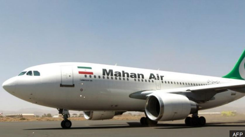 Máy bay của Công ty hàng không Mahan. Ảnh: BBC