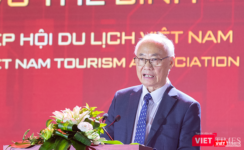 Ông Vũ Thế Bình, Chủ tịch Hiệp hội Du lịch Việt Nam phát biểu tại Ngày hội Du lịch Quốc tế Đà Nẵng 2025.