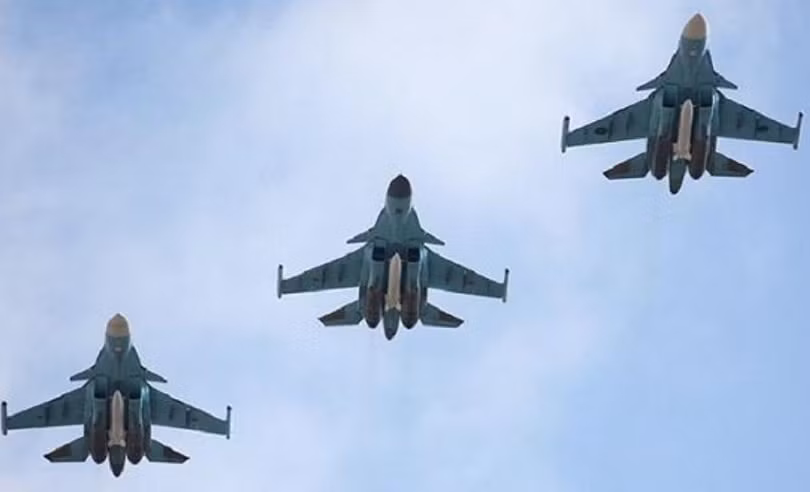 Biên đội máy bay chiến đấu ném bom Su-34 Nga. Ảnh: TASS