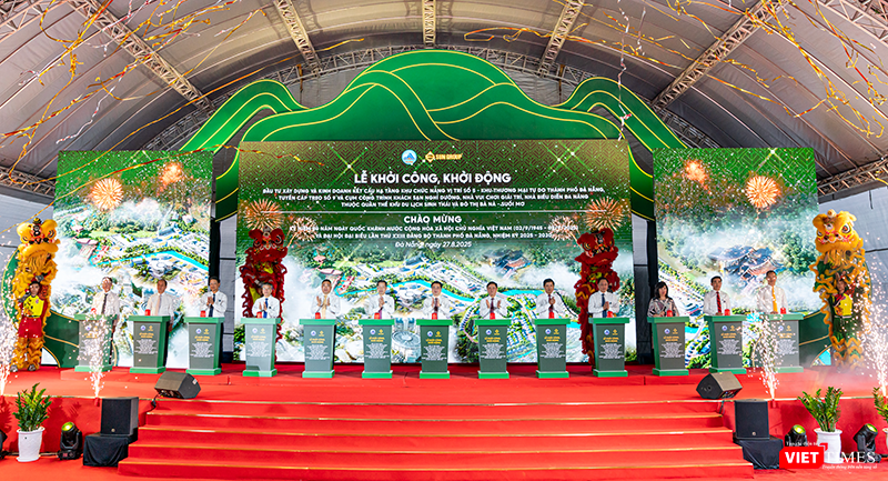 Chiều 27/8, TP Đà Nẵng và Sun Group tổ chức Lễ khởi động Dự án đầu tư xây dựng và kinh doanh kết cấu hạ tầng khu chức năng vị trí số 5, thuộc Khu thương mại tự do thành phố Đà Nẵng.