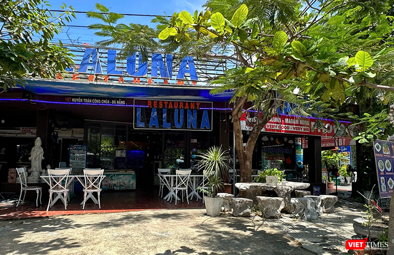 Nhà hàng Laluna (đường Huyền Trân Công Chúa, tổ 58 phường Ngũ Hành Sơn, Đà Nẵng) được xây dựng trái phép.