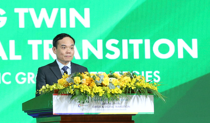 Phó Thủ tướng Chính phủ Trần Lưu Quang phát biểu tại diễn đàn Nhịp cầu phát triển Việt Nam (Vietnam Connect Forum) năm 2023 diễn ra tại Đà Nẵng.