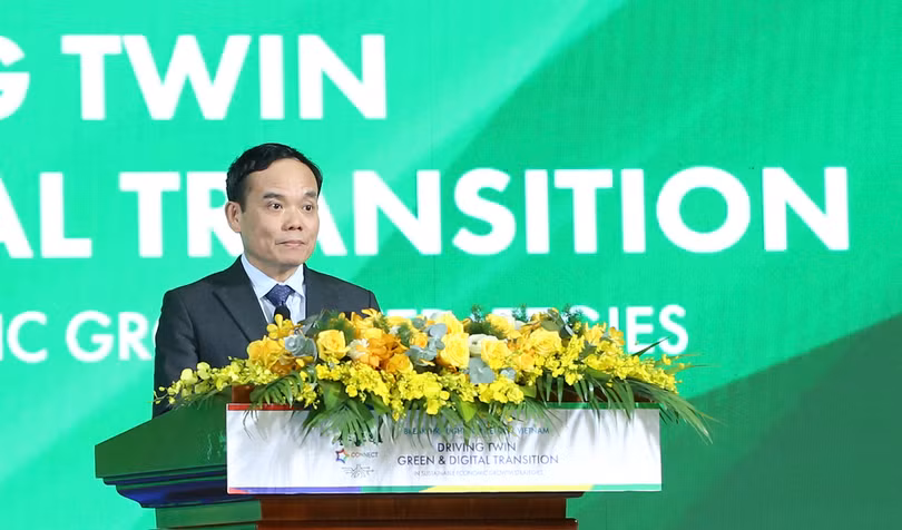 Phó Thủ tướng Chính phủ Trần Lưu Quang phát biểu tại diễn đàn Nhịp cầu phát triển Việt Nam (Vietnam Connect Forum) năm 2023 diễn ra tại Đà Nẵng.