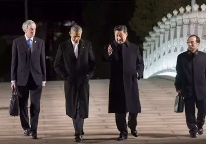 Tổng thống Mỹ Barack Obama và Chủ tịch Trung Quốc Tập Cận Bình. Ảnh: Báo Nhân Dân, Trung Quốc.