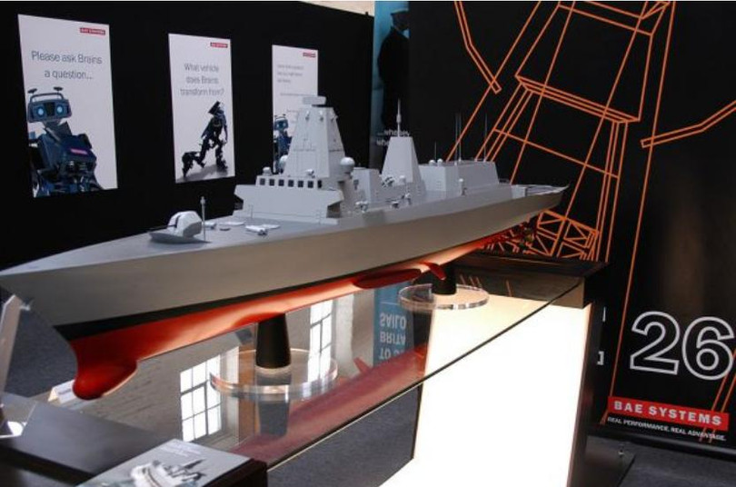 Mô hình tàu hộ vệ Type 26 Anh. Ảnh: Cankao