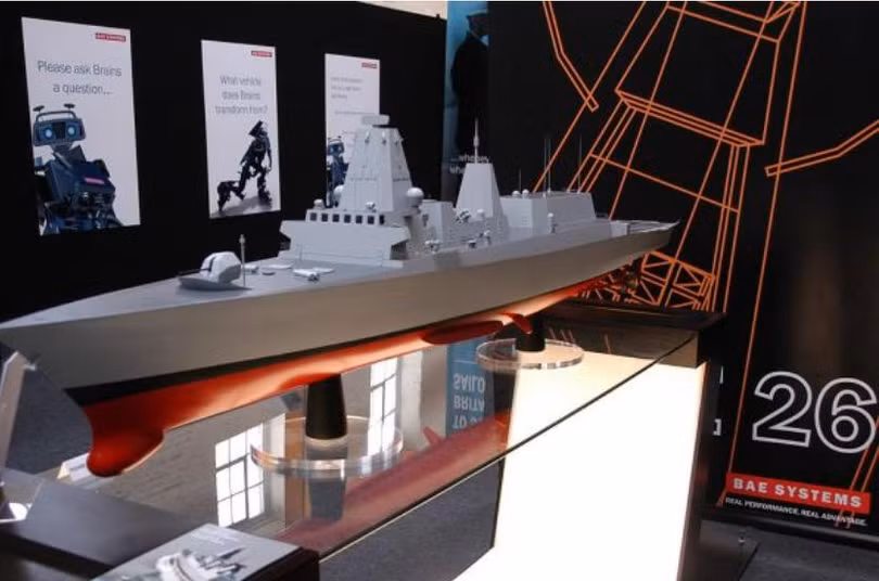 Mô hình tàu hộ vệ Type 26 Anh. Ảnh: Cankao