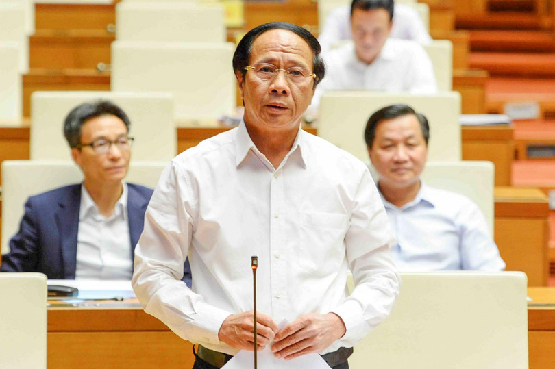 Phó Thủ tướng Lê Văn Thành phát biểu trước Quốc hội chiều ngày 9/6 (ảnh Đức Tuân-VGP)