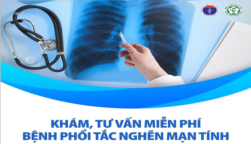 Bệnh viện Bạch Mai tổ chức khám, tư vấn miễn phí bệnh phổi tắc nghẽn mạn tính cho người dân