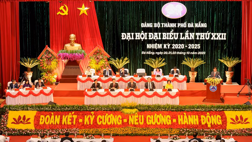 Quang cảnh Đại hội Đảng bộ TP Đà Nẵng lần thứ XXII, nhiệm kỳ 2020 – 2025
