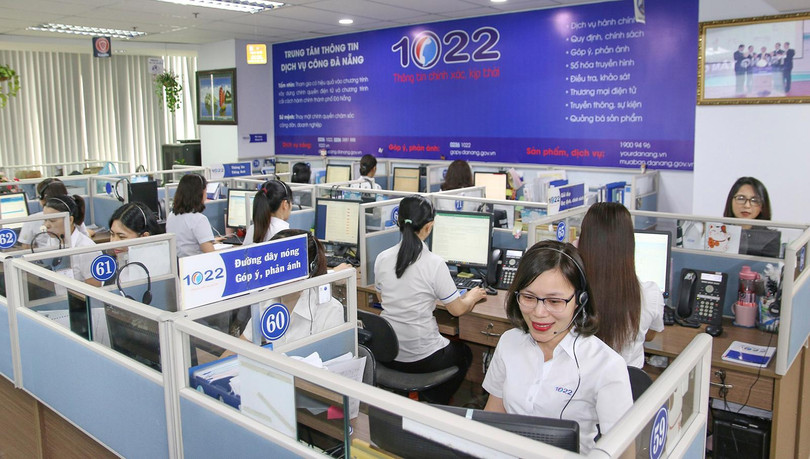 Không gian làm việc của Tổng đài 1022 Đà Nẵng
