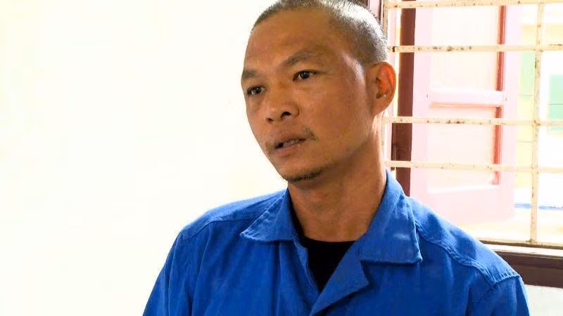 Đối tượng Hồ Văn Phương Tâm tại cơ quan công an.