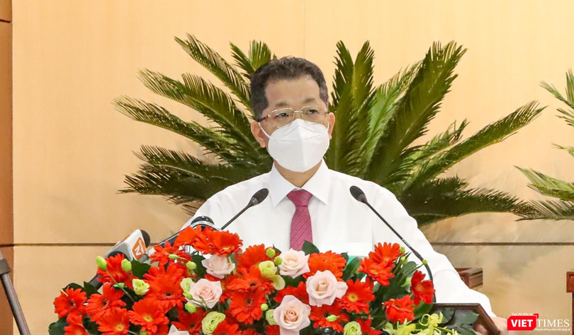 Ông Nguyễn Văn Quảng - Bí thư Thành ủy Đà Nẵng phát biểu chỉ đạo tại Kỳ họp thứ 2 HĐND TP Đà Nẵng Khóa X, nhiệm kỳ 2021-2026 diễn ra sáng ngày 12/8